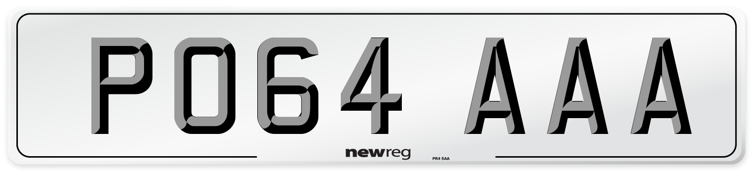 PO64 AAA Number Plate from New Reg